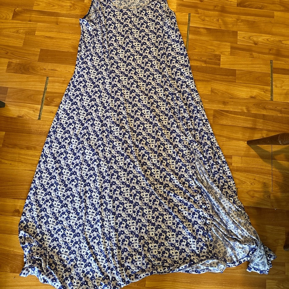 Michael Kors Floral Purple Maxi Dress Size 1X